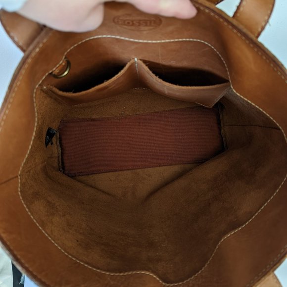 COPY - Fossil Austin Large Brown Leather Tote - Picture 6 of 7